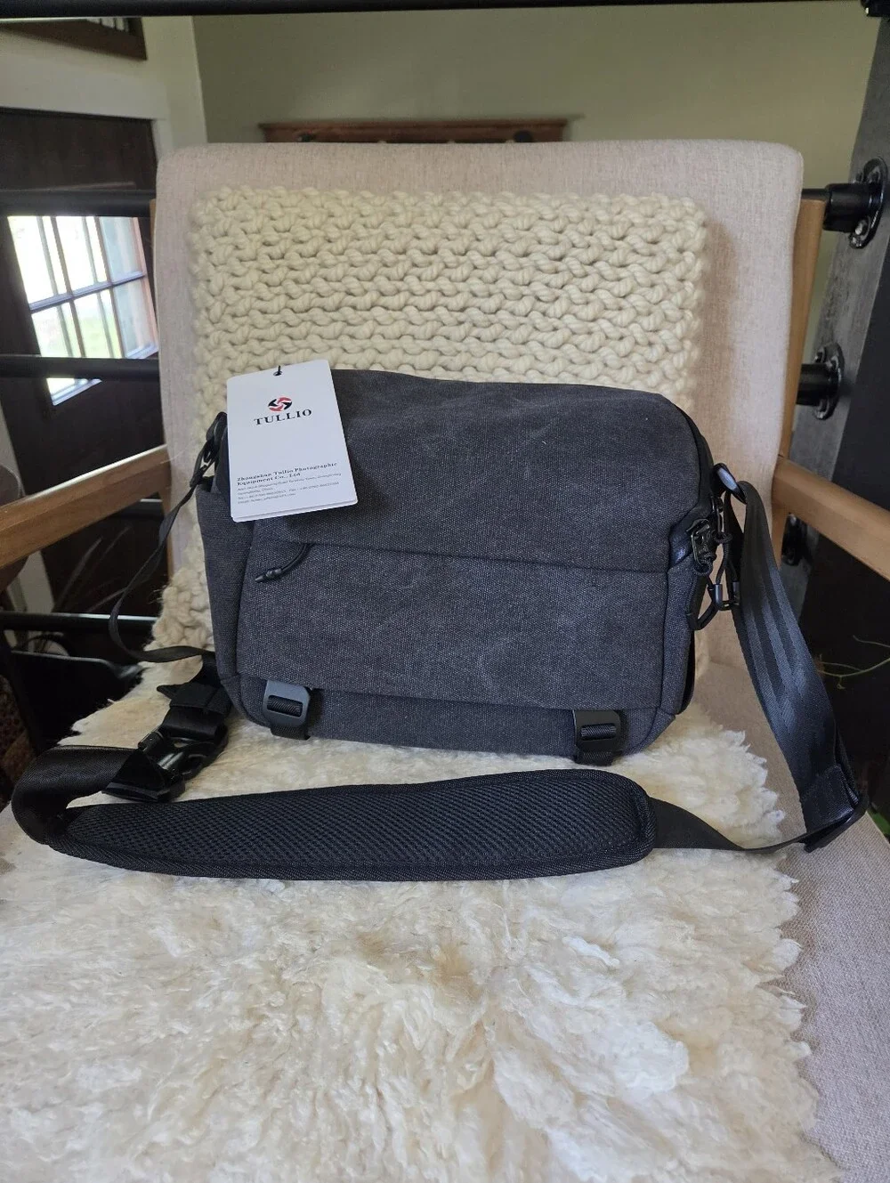 TULLIO Camera Bag Crossbody, 6L Waterproof Sling Bag
